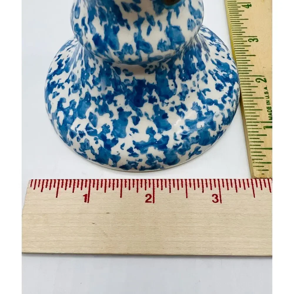 Wynne Noble SIGNED Hand Painted Evandale Porcelain votive candlestick